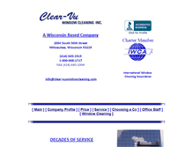 Tablet Screenshot of clear-vuwindowcleaning.com